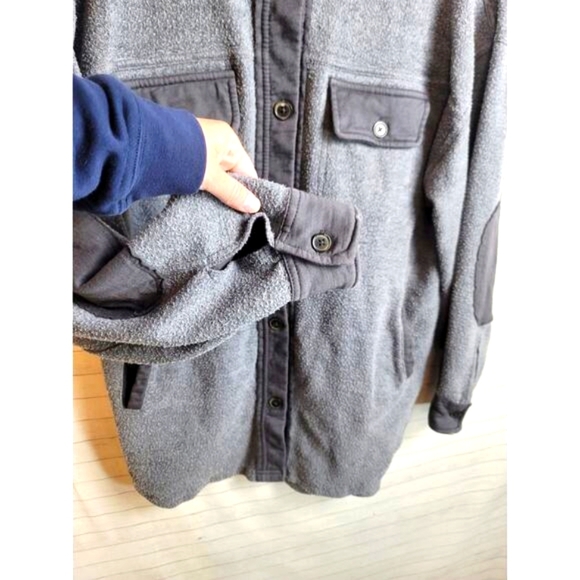 Free People Ruby Gray Fleece Jacket Shacket, sz Small - Picture 8 of 15